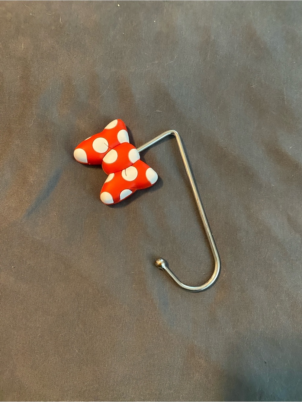 Disney Minnie Mouse Red Polka Dot Bow Purse Hook